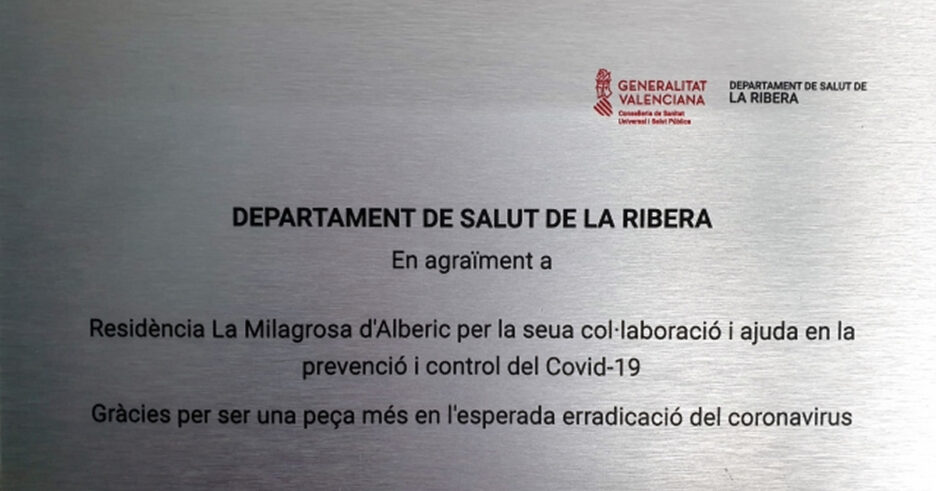 Residencia La Milagrosa - Alberic - I Jornada sobre Atención Sanitaria en Residencias y Centros Sociosanitarios